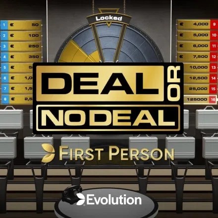Table Games logo of First Person Deal or No Deal from Evolution at SpinsofGlory Casino