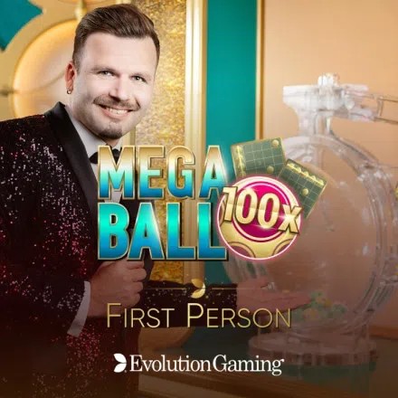 Enjoy First Person Mega Ball by Evolution – logo hosted on spins-ofglory.de